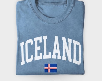 Iceland Flag T-Shirt, Icelandic Heritage Tee, Nordic Travel Shirt