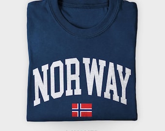 Camiseta con la bandera de Noruega, camiseta de viaje de herencia nórdica