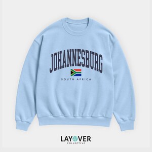 Sweatshirt Johannesburg, vlag Zuid-Afrika, skyline van Johannesburg afbeelding 7