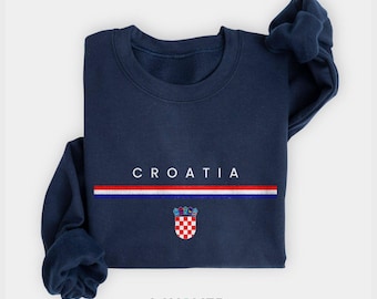Felpa girocollo con bandiera della Croazia, Hrvatska Pride, regalo da viaggio unisex