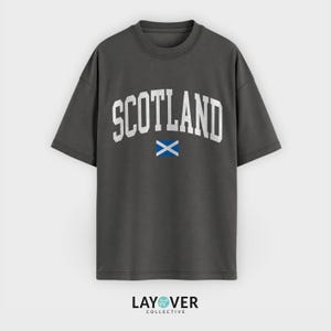 Camiseta de Escocia, camiseta de viaje con la bandera escocesa, camiseta con patrimonio del Reino Unido imagen 7