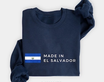 El Salvador Sweatshirt, El Salvadorian Flag Pullover, Latin America Gifts