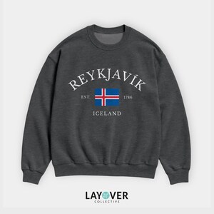 Sudadera de Reikiavik, Islandia, recuerdo de la bandera islandesa, regalo nórdico imagen 8