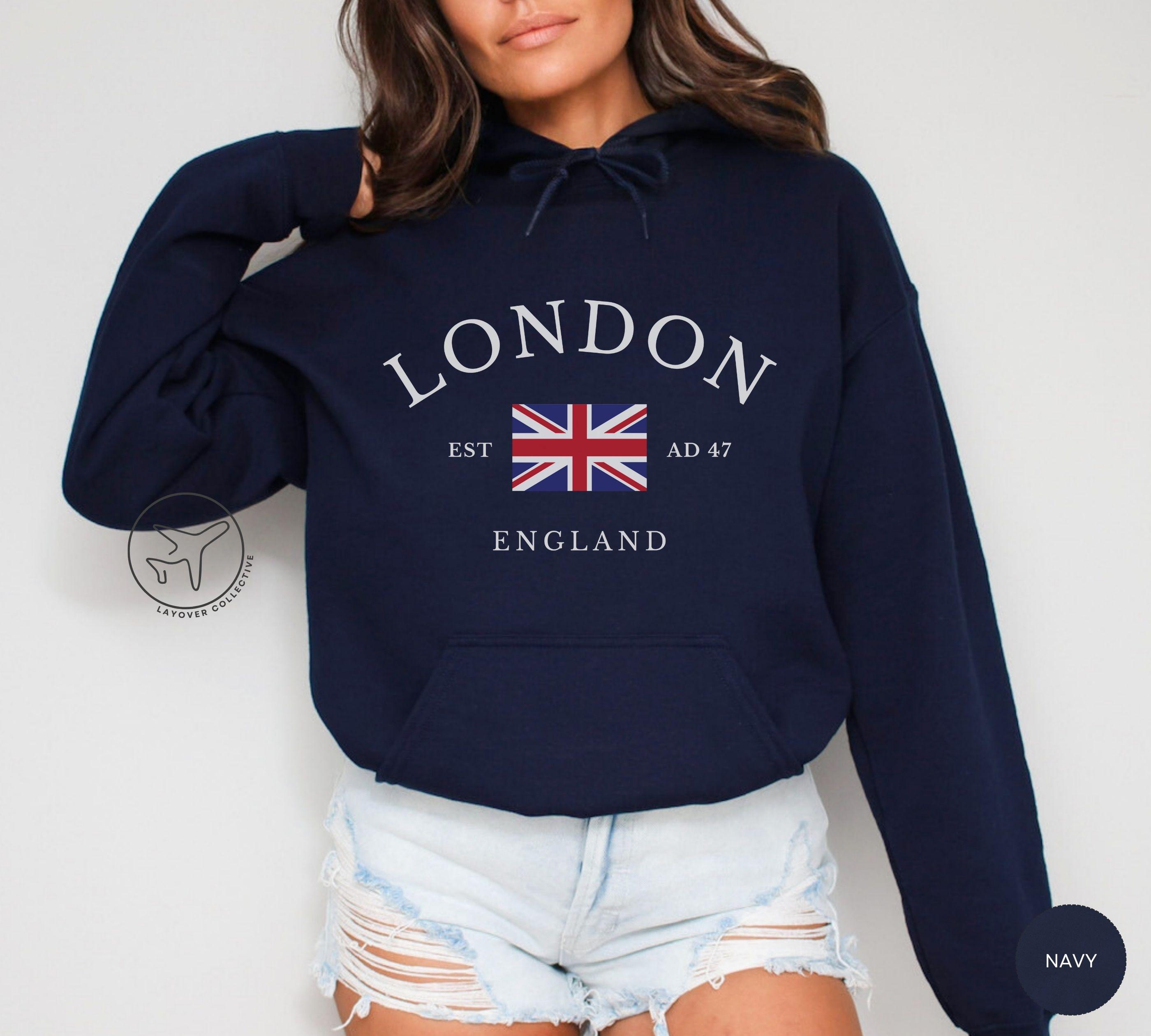 ロンドンイングランドパーカー、英国国旗お土産スウェットシャツ 
