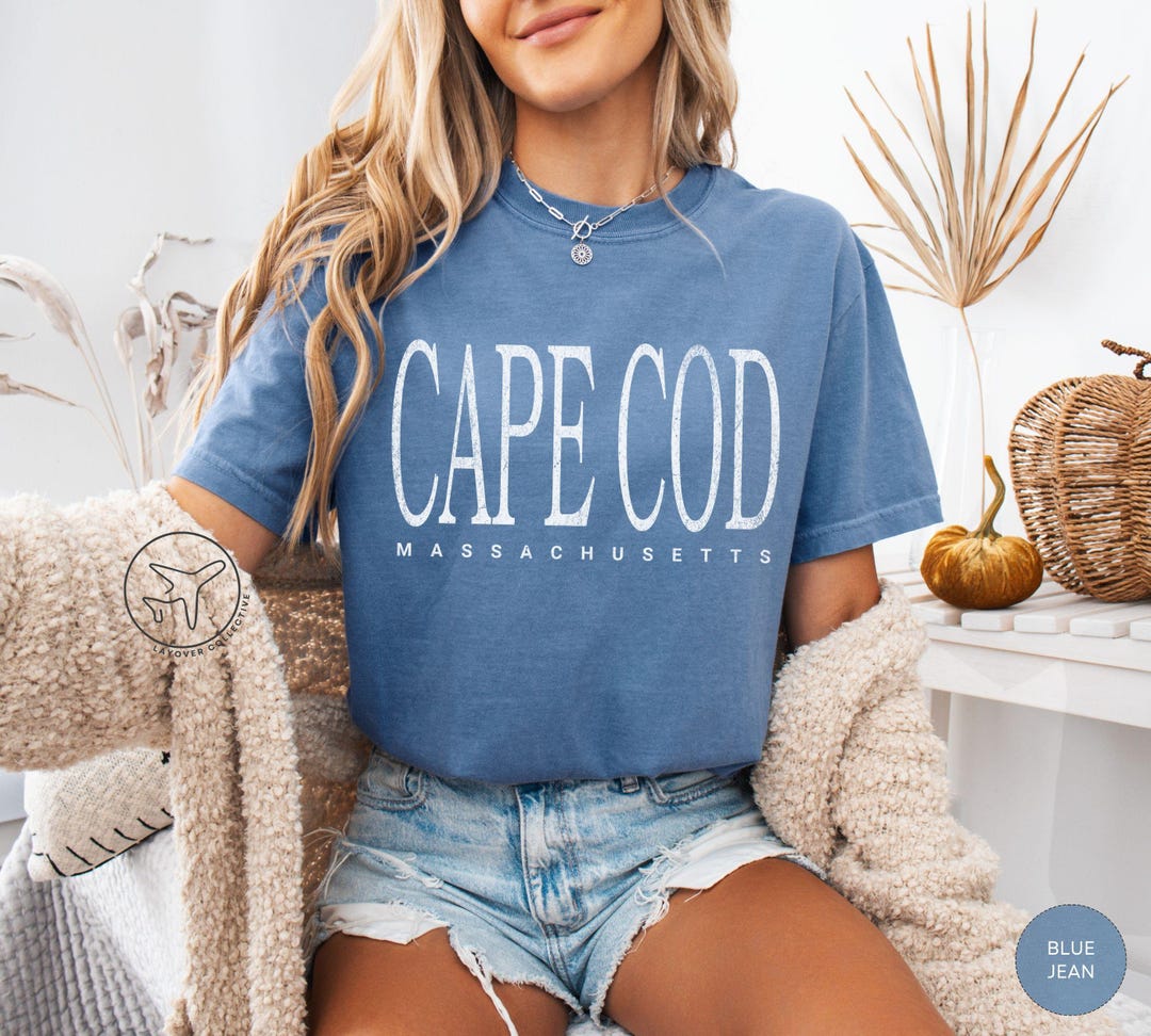 Cape Cod Tees Cape Cod T-shirt, Retro Font, Coastal New England Tee - Etsy