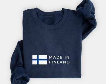 Finland Sweatshirt, Finnish Flag Pullover, Nordic Gifts, Unisex Sweater