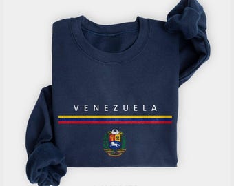 Venezuela Sweatshirt, Venezuelan Flag Pullover Crewneck, Latin America Gifts