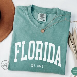 Florida T-Shirt, Sunshine State Collegiate Graphic Tee, US State Travel Souvenir Gift