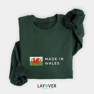 Wales Sweatshirt, Welsh Flag Pullover, UK Gifts