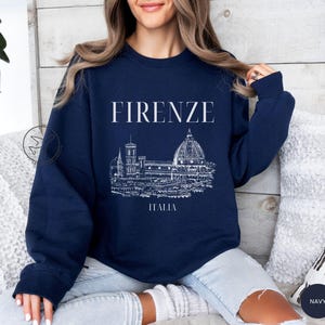 Florence Sweatshirt, Firenze Italia Shirt, Italy Sweater, Italian Travel Souvenir, Italy Gifts image 4