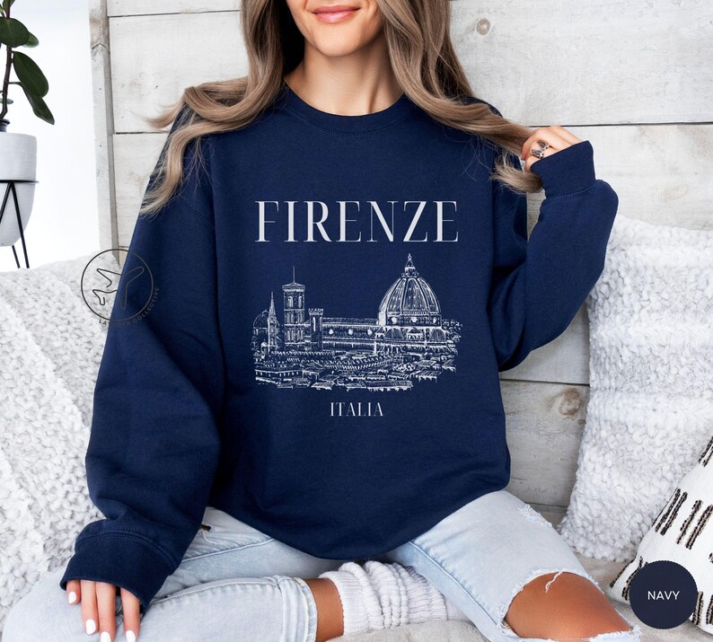 Florence Sweatshirt, Firenze Italia Shirt, Italy Sweater, Italian Travel Souvenir, Italy Gifts image 4