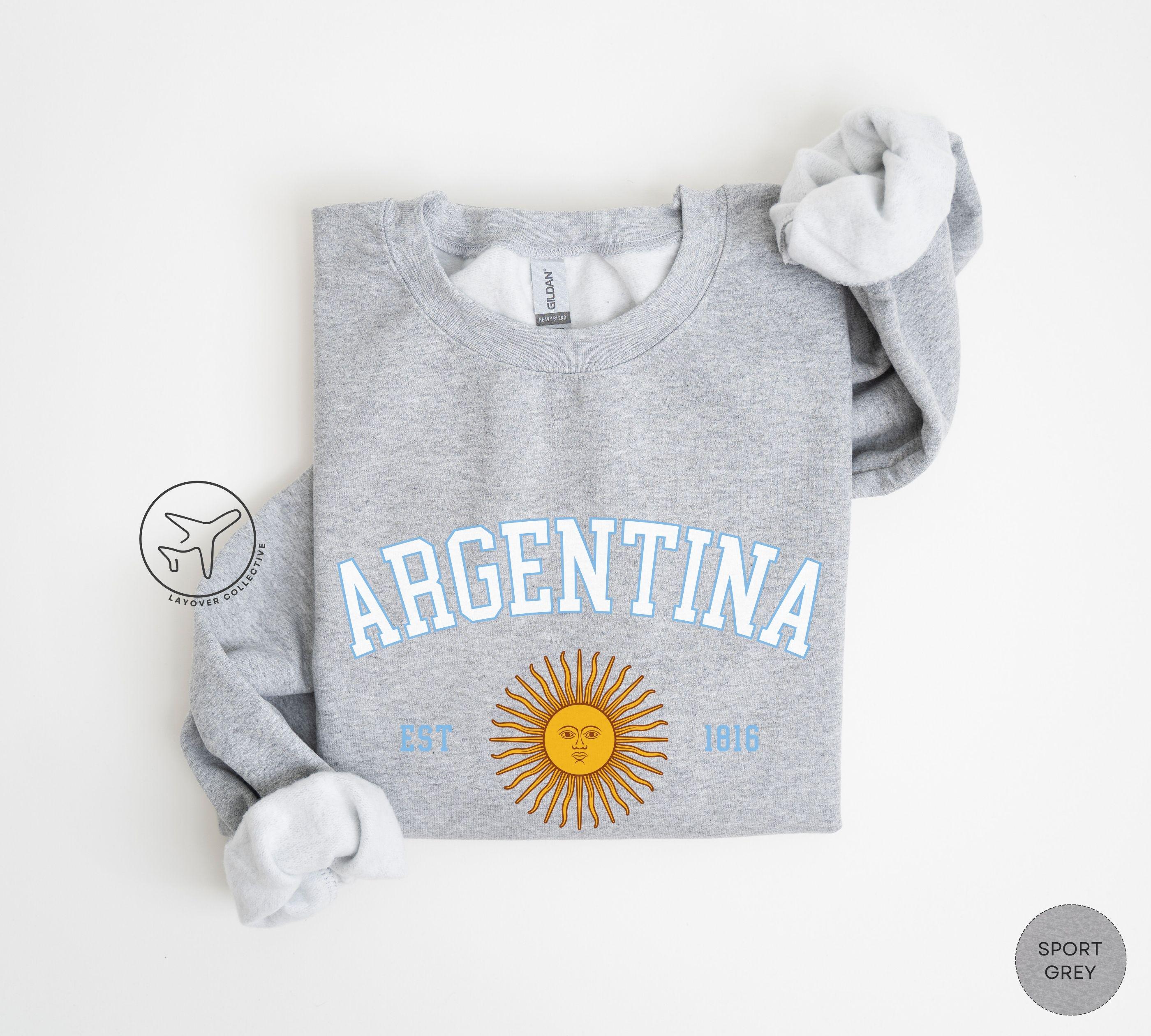 Sweatshirt Enfant Drapeau Argentine - Football équipe Nationale - 280g/m² - 50% Coton 50% Polyester - Imprimé En France