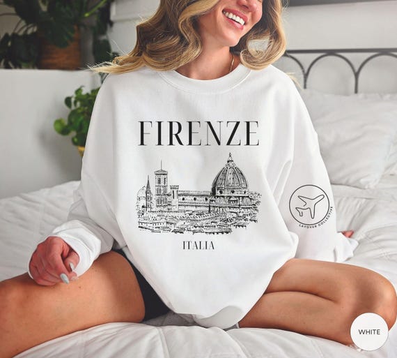 Florence Sweatshirt, Firenze Italia Shirt, Italy Sweater, Italian Travel Souvenir, Italy Gifts