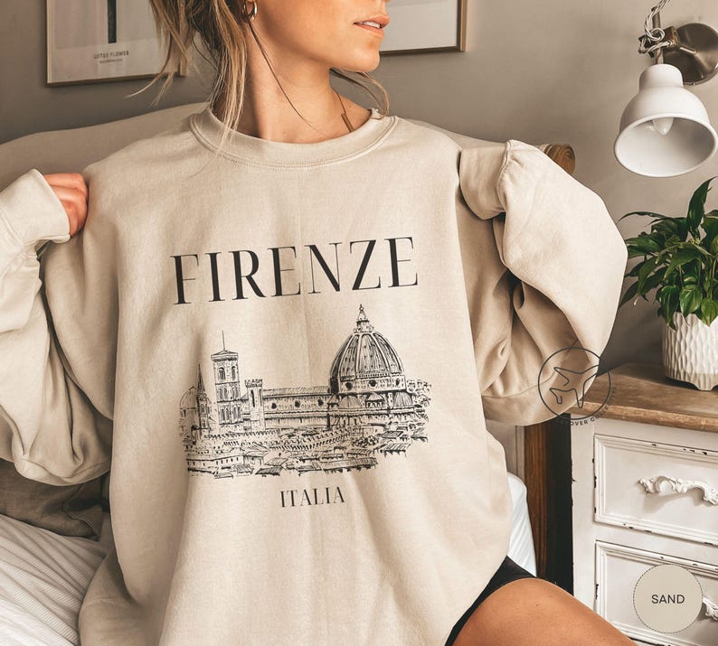 Florence Sweatshirt, Firenze Italia Shirt, Italy Sweater, Italian Travel Souvenir, Italy Gifts image 3