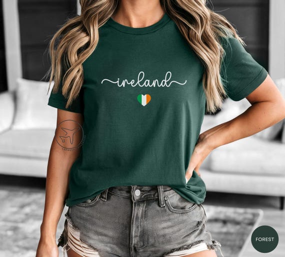 Ireland Flag Heart T-Shirt, Irish Pride Tee