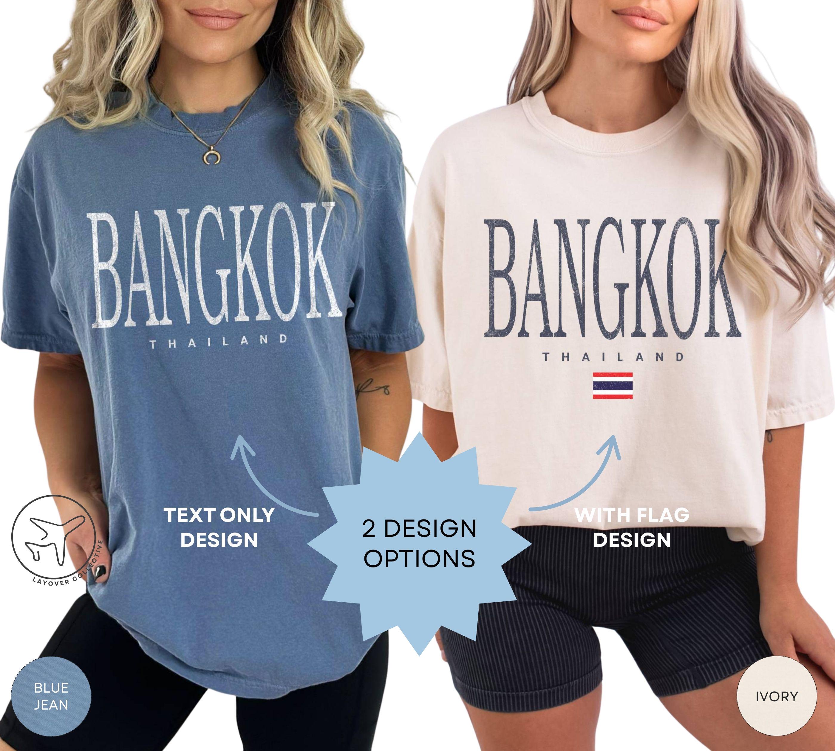 バンコクのタイ風Tシャツ、タイ国旗グラフィックTシャツ、東南アジア
