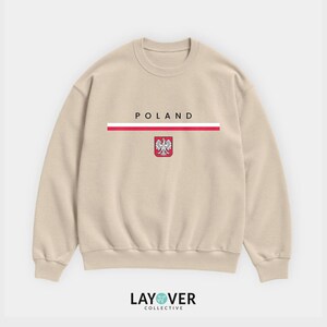 Polen Rundhals-Sweatshirt, polnischer Adler, Unisex Reise-Pullover Bild 7