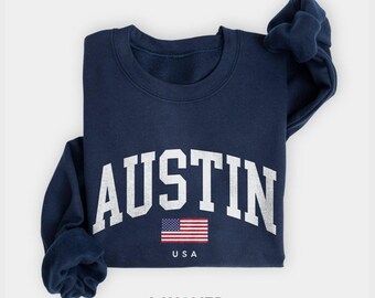 Bluza Austin Texas, minimalistyczny sweter z pamiątkami z miasta