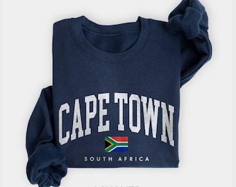 Cape Town Sweatshirt, South Africa Flag Sweater, Travel Souvenir Gift