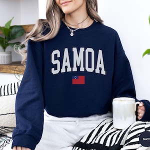Samoa Flag Crewneck Sweatshirt, Samoan Pride Pullover