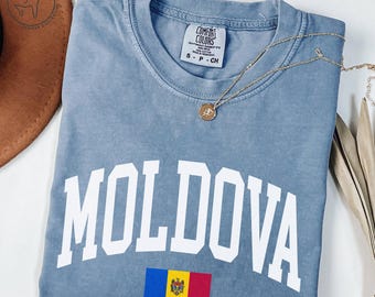 Moldova Flag Shirt, Moldovan Heritage Tee, Eastern Europe Travel Shirt