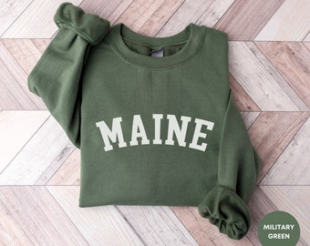 Maine Sweatshirt, Maine Shirt, Maine Crewneck Sweater, US State, Maine Gift, Soft Unisex Sweatshirt
