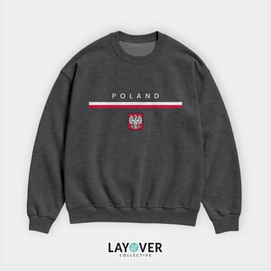 Polen Rundhals-Sweatshirt, polnischer Adler, Unisex Reise-Pullover Bild 6