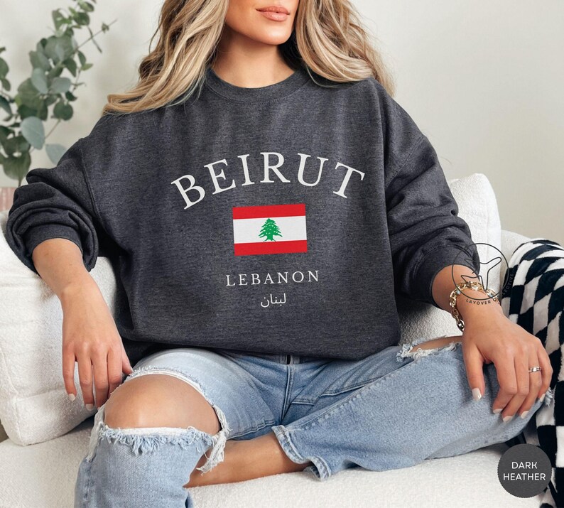 Sweatshirt Beirut Liban - Sweat à Manches Longues Confortable Et Stylé Pour Homme Et Femme