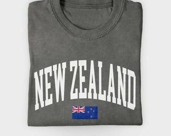 Camiseta de Nueva Zelanda, camiseta de viaje con la bandera de Kiwi, camiseta de Oceanía