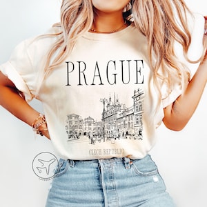 Prague Czech Republic Comfort Colors T-Shirt, Europe Travel Tee