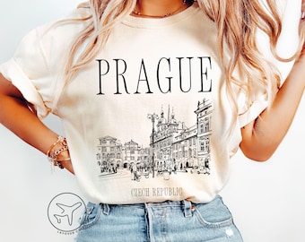 Prague Czech Republic Comfort Colors T-Shirt, Europe Travel Tee