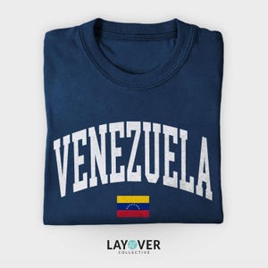 Camiseta de Venezuela, camiseta de viaje con la bandera venezolana, camiseta de Sudamérica imagen 1
