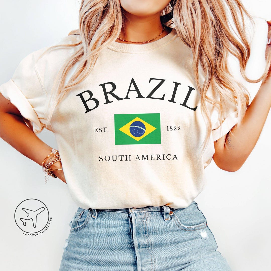 Brazil T Shirt, Brazilian Heritage Shirt, South America Travel Tee