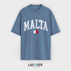 Malta T Shirt, Maltese Flag Travel Tee, Mediterranean Shirt image 7