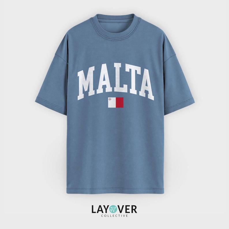 Malta T Shirt, Maltese Flag Travel Tee, Mediterranean Shirt image 7