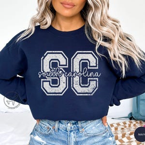 South Carolina Sweatshirt, South Carolina Varsity Shirt, Carolina SC Crewneck, Vintage Distressed Graphic, Travel Gift, Unisex Sweatshirt