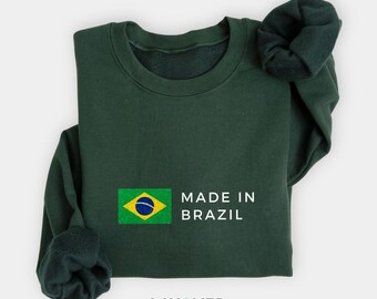 Brazil Sweatshirt, Brazilian Flag Pullover, Latin America Gifts