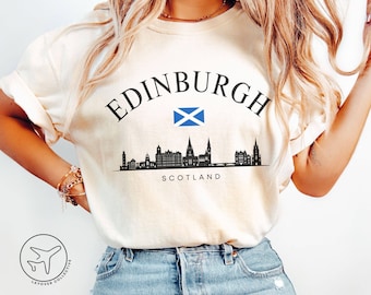 Edinburgh T Shirt, Edinburgh Scotland Travel Tee, Scottish City Shirt, UK Travel Souvenir