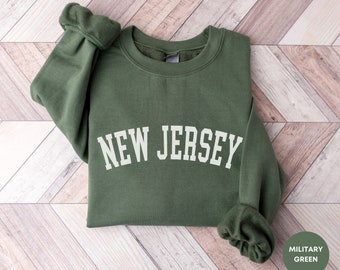 New Jersey Crewneck Sweatshirt, Unisex Soft State Pride