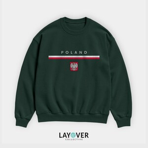 Polen Rundhals-Sweatshirt, polnischer Adler, Unisex Reise-Pullover Bild 8