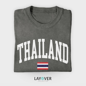 Thailand Flagge T-Shirt, thailändisches Erb-T-Shirt, Südostasien Reise Shirt