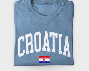 Croatia T-Shirt, Croatian Flag Travel Tee, Europe Shirt