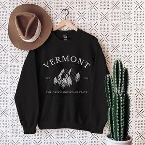 Vermont Sweatshirt, Vermont Crewneck, Vermont Gift, Vermont Pullover, Vermont Souvenir, Chalot de voyage, The Green Mountain State image 7