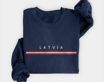 Felpa girocollo della Lettonia, pullover con bandiera lettone, maglietta Baltic Heritage