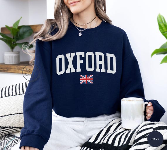 Oxford Collegiate Sweatshirt, Oxford England Crewneck, England UK