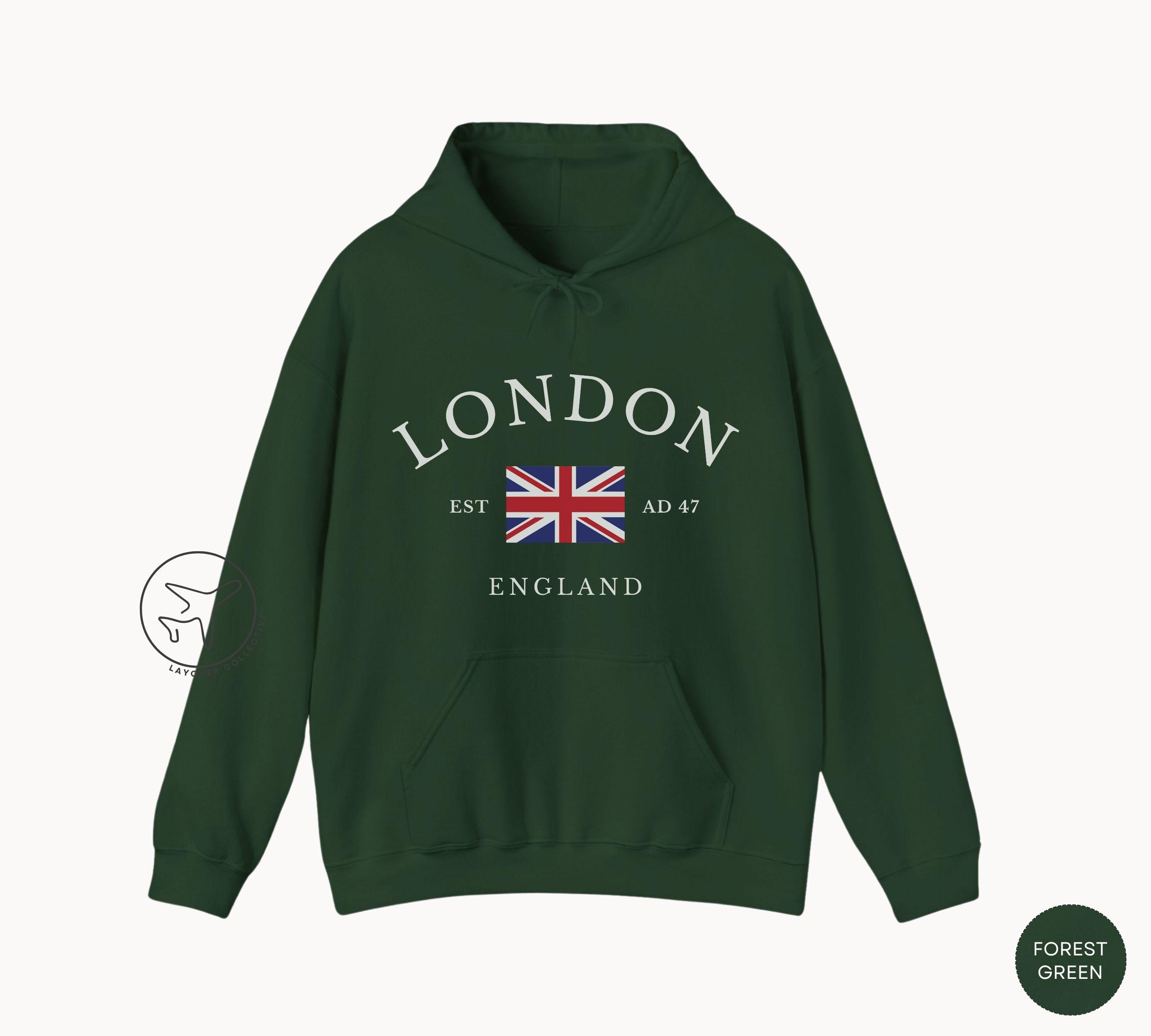 ロンドンイングランドパーカー、英国国旗お土産スウェットシャツ 