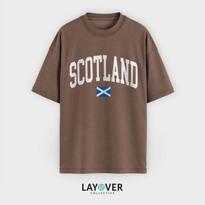 Camiseta de Escocia, camiseta de viaje con la bandera escocesa, camiseta con patrimonio del Reino Unido imagen 8