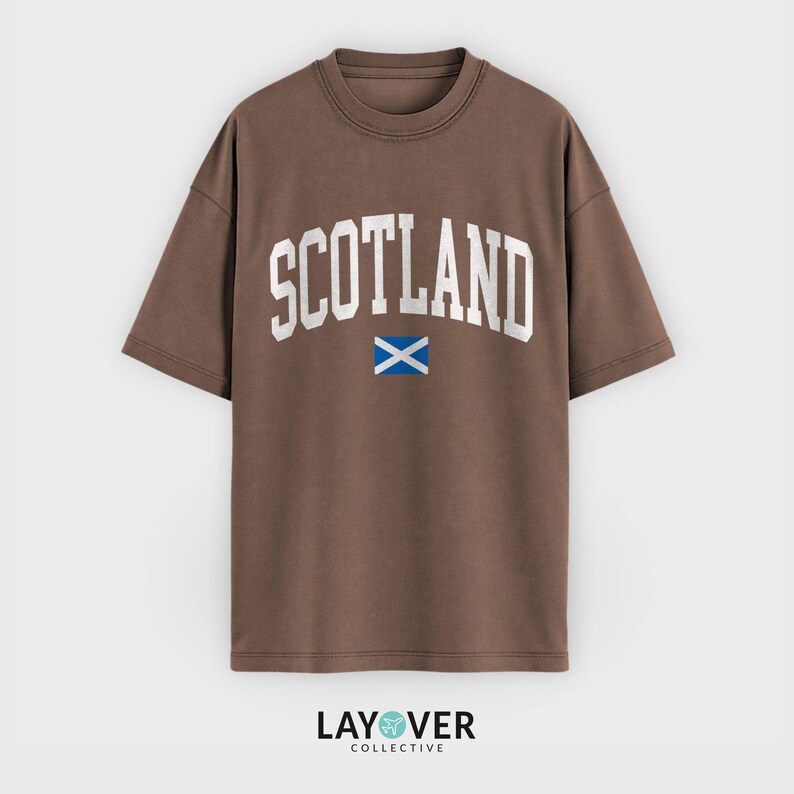 Camiseta de Escocia, camiseta de viaje con la bandera escocesa, camiseta con patrimonio del Reino Unido imagen 8