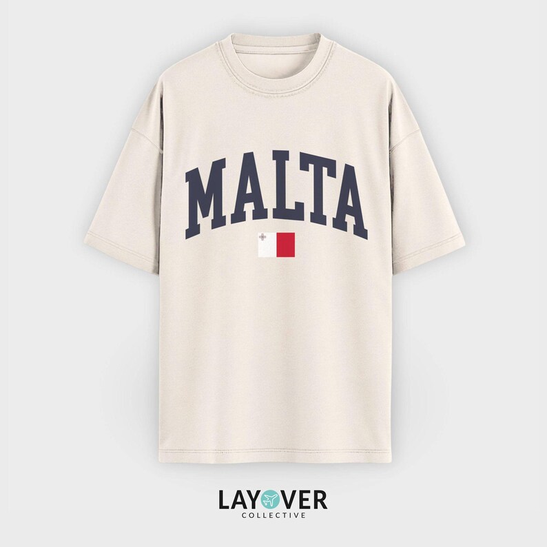 Malta T Shirt, Maltese Flag Travel Tee, Mediterranean Shirt image 6