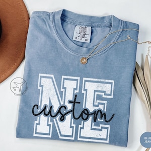 Custom Nebraska T-Shirt, Custom Name City Shirt, Personalized Nebraska Tee, Custom Nebraska NE Souvenir Gift, Comfort Colors Shirt